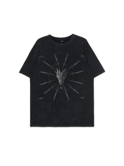 Hot Cropp Koszulka z nadrukiem Ród Smoka UNISEX czarny
