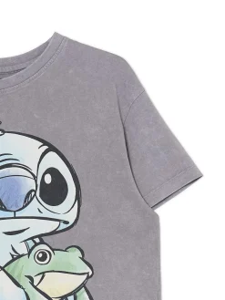 Clearance Cropp Koszulka ze Stitchem jasnyszary