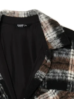 Outlet Cropp Kraciasta koszula z miękkim wykończeniem czarny