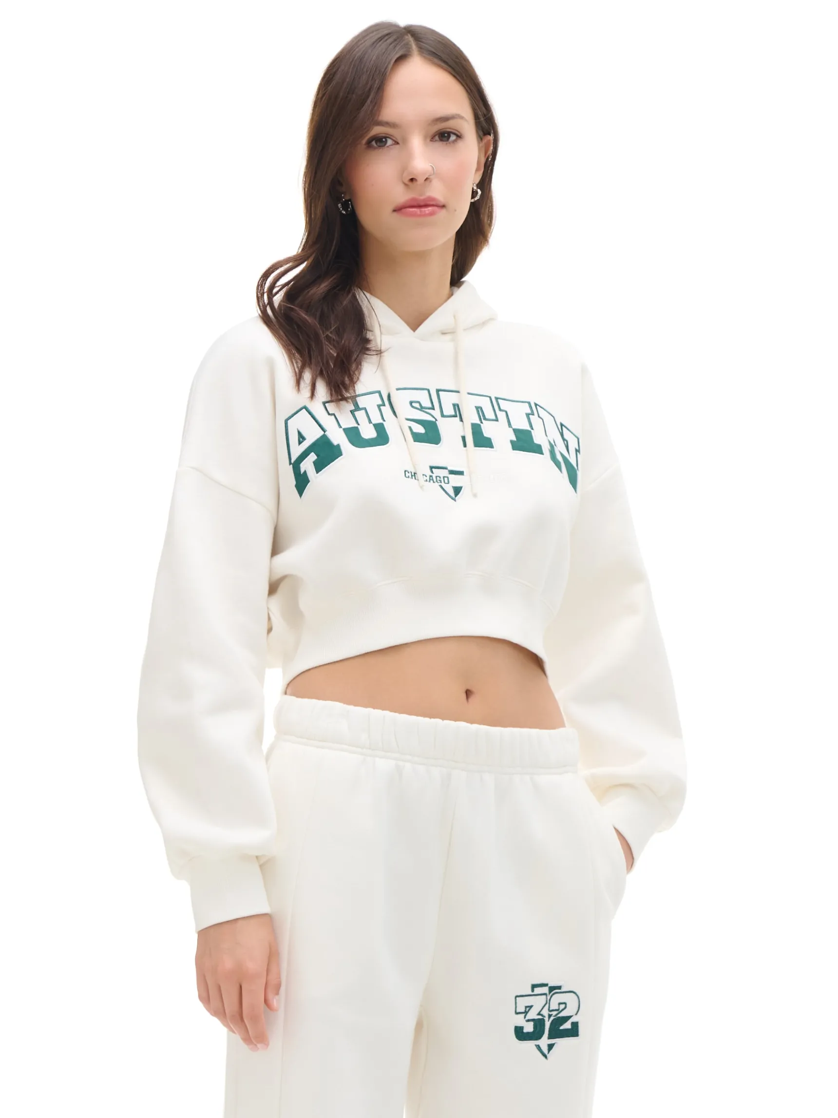 Hot Cropp Kremowa bluza crop kremowy