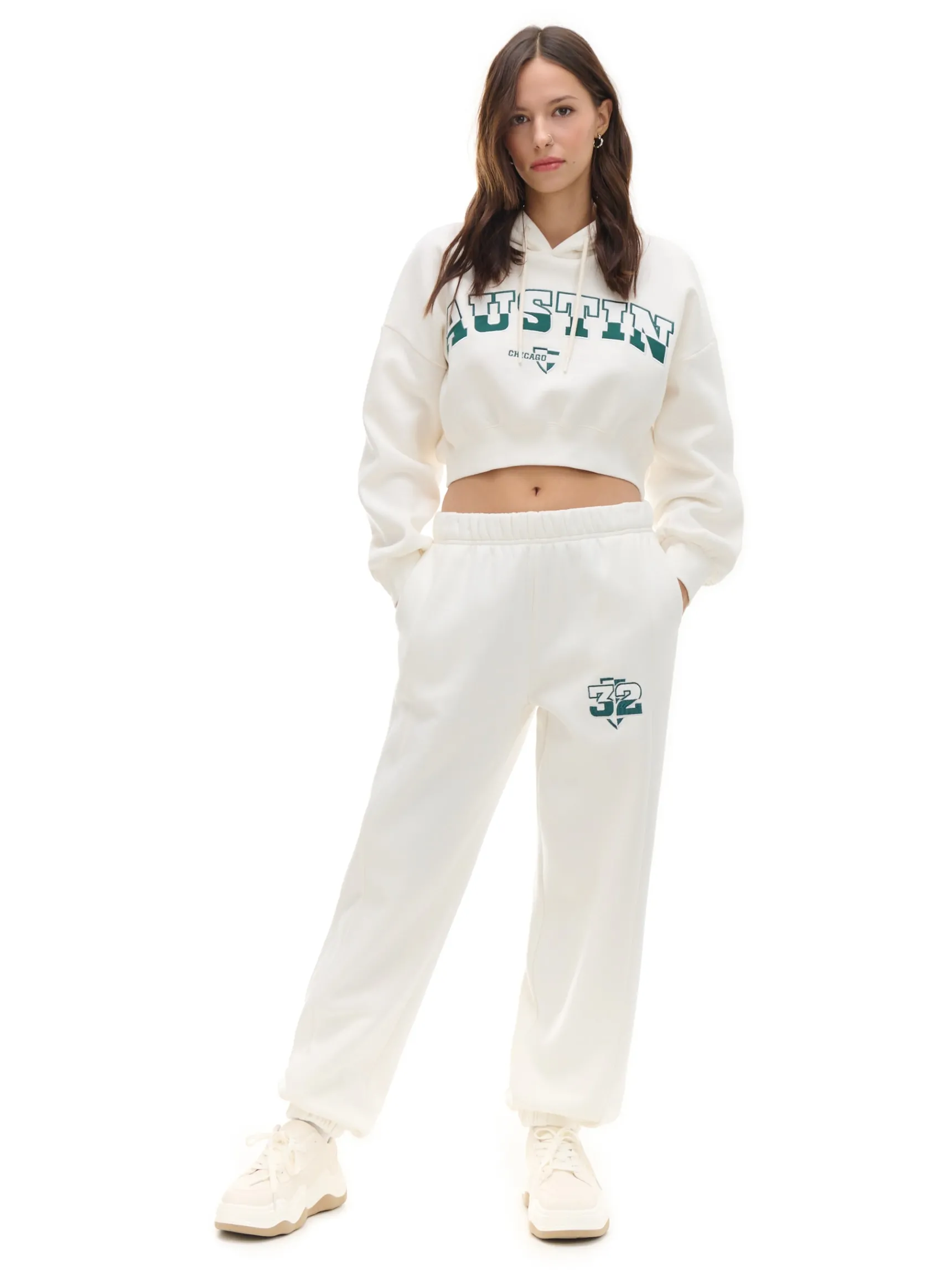 Hot Cropp Kremowa bluza crop kremowy