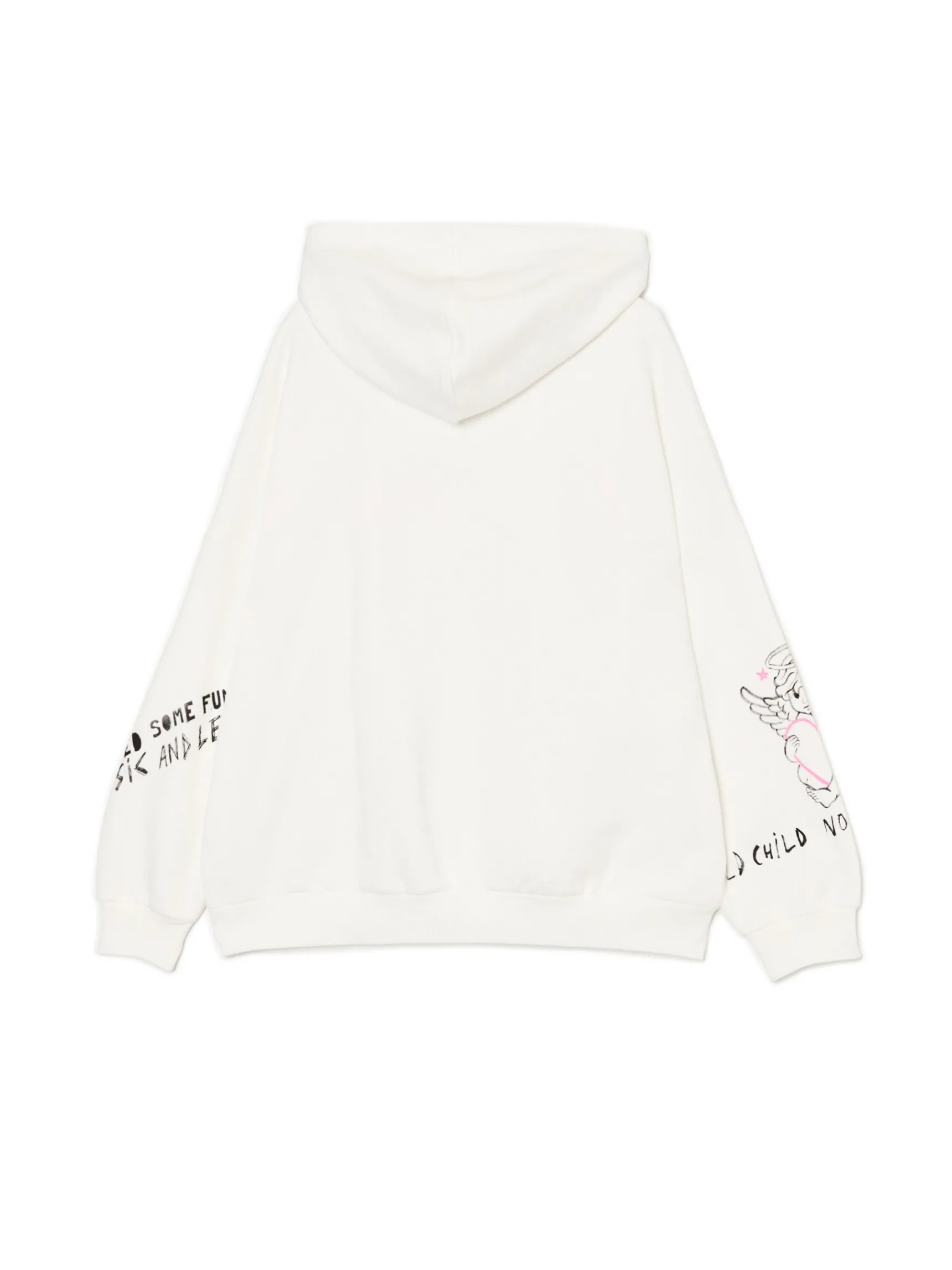 Fashion Cropp Kremowa bluza oversize z nadrukiem UNISEX kremowy