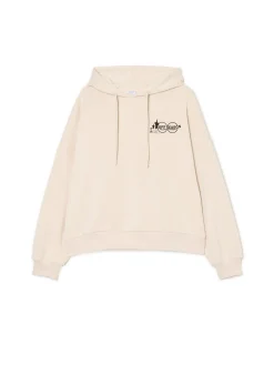 Best Cropp Kremowa bluza ze sloganem kremowy