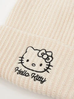 Clearance Cropp Kremowa czapka beanie Hello Kitty kremowy
