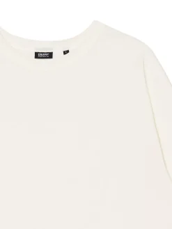 Discount Cropp Kremowa gładka koszulka kremowy