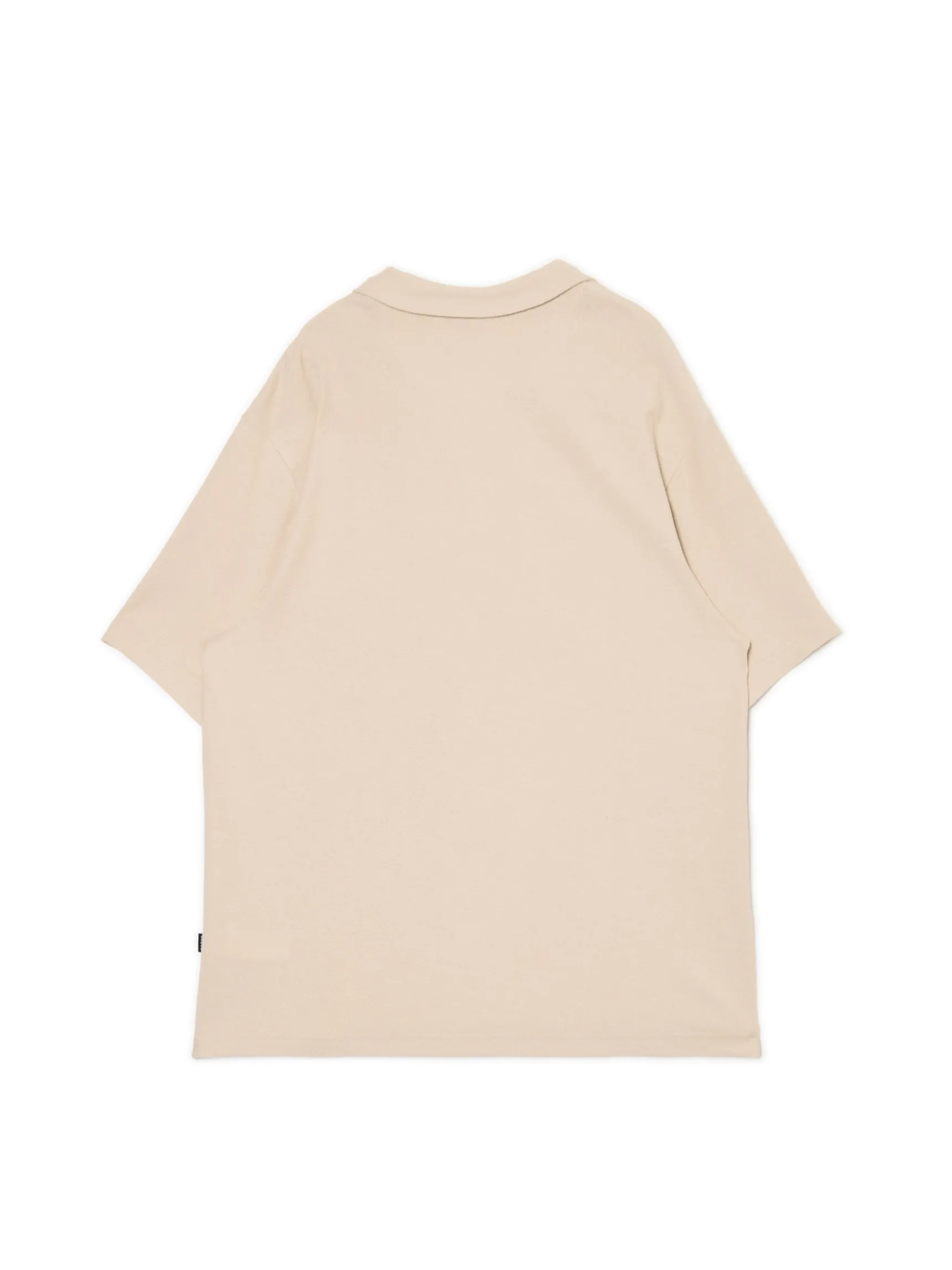 Clearance Cropp Kremowa gładka koszulka polo kremowy