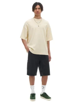 Outlet Cropp Kremowa koszulka basic kremowy