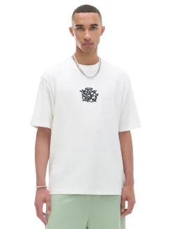 Fashion Cropp Kremowa koszulka z haftem kremowy