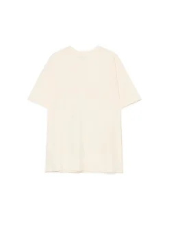 Clearance Cropp Kremowa koszulka z kolorowym nadrukiem UNISEX kremowy