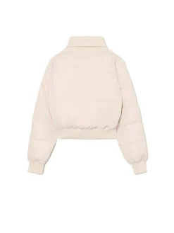Fashion Cropp Kremowa pikowana kurtka bomber kremowy