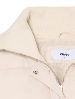 Fashion Cropp Kremowa pikowana kurtka bomber kremowy