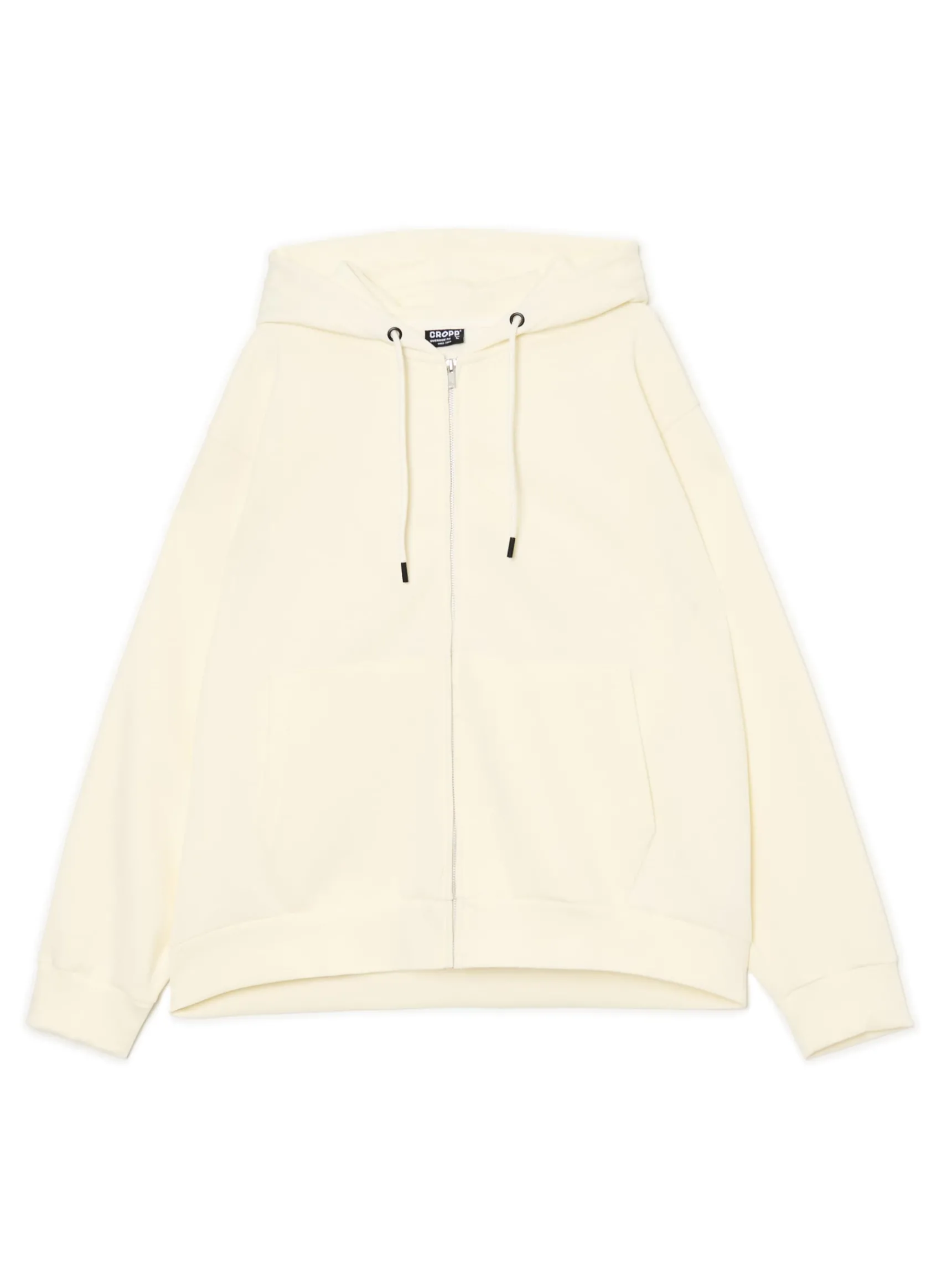 Outlet Cropp Kremowa rozpinana bluza z kapturem kremowy