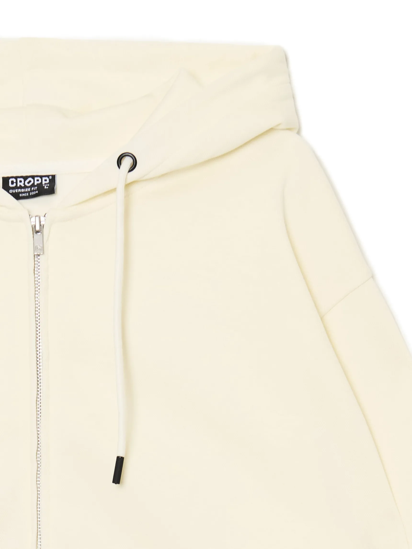 Outlet Cropp Kremowa rozpinana bluza z kapturem kremowy