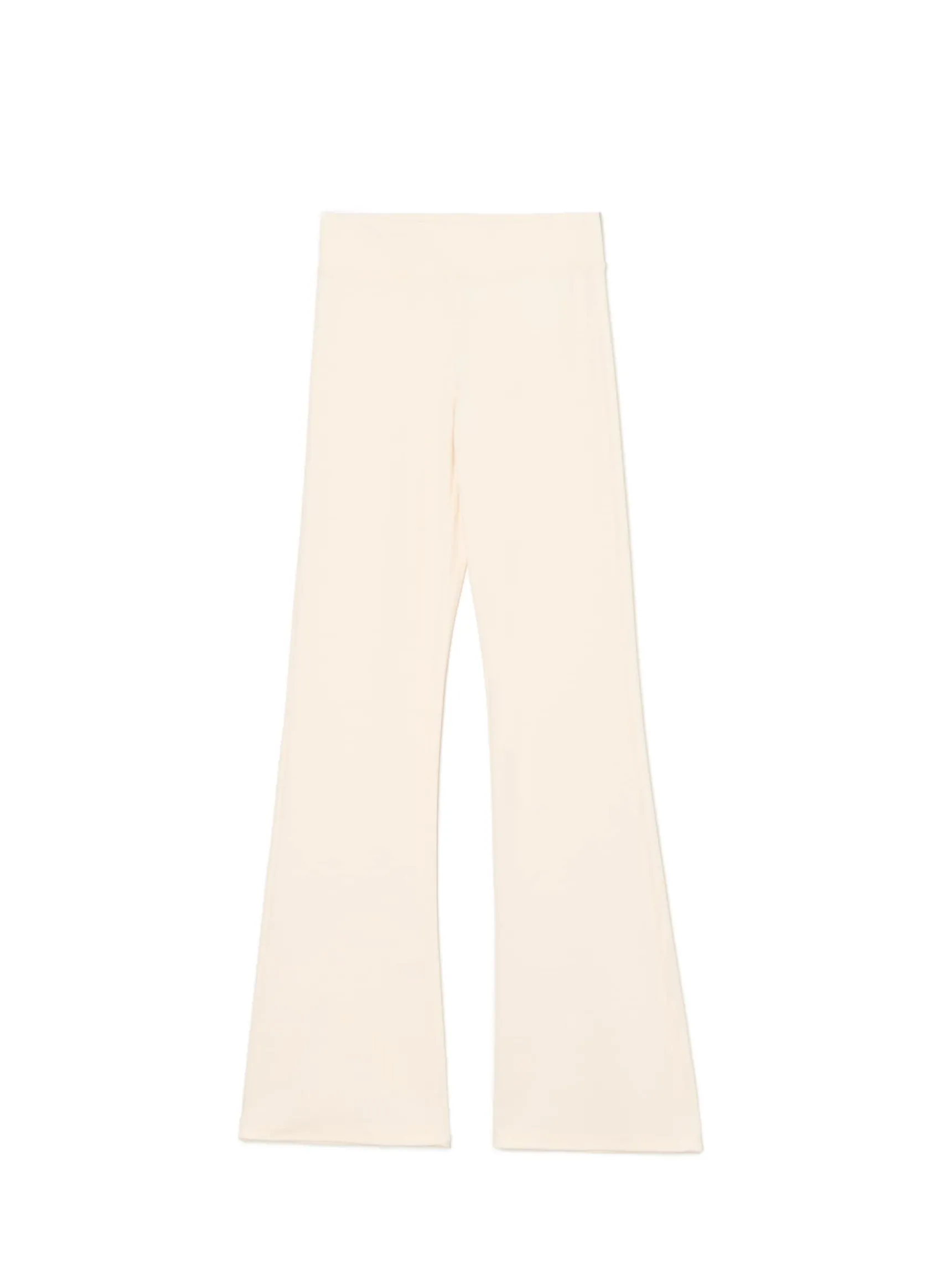 Best Cropp Kremowe dresy typu flare kremowy