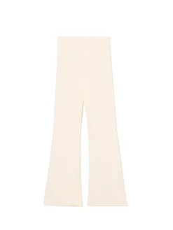 Best Cropp Kremowe dresy typu flare kremowy