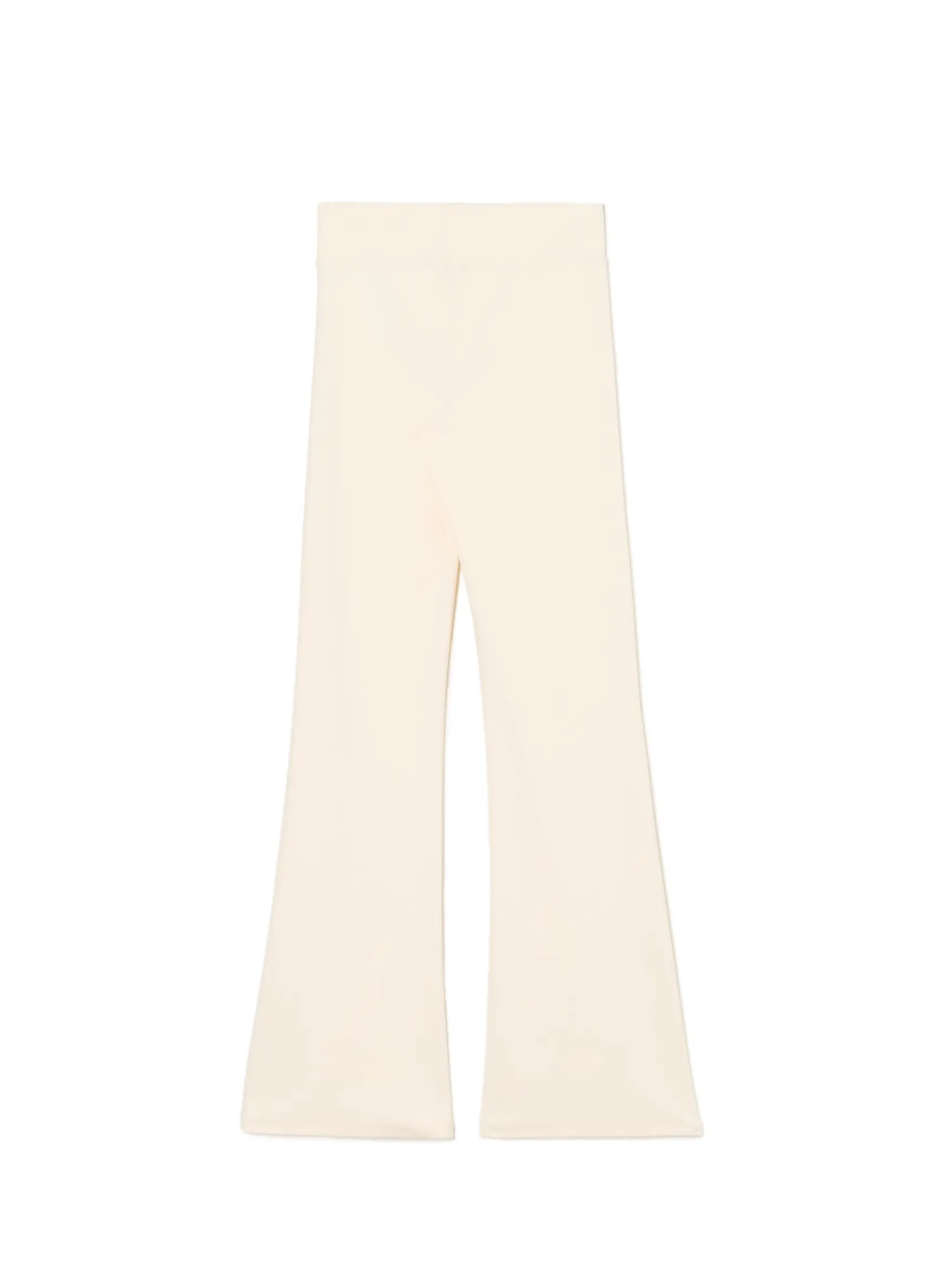 Best Cropp Kremowe dresy typu flare kremowy