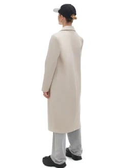 Fashion Cropp długi płaszcz kremowy
