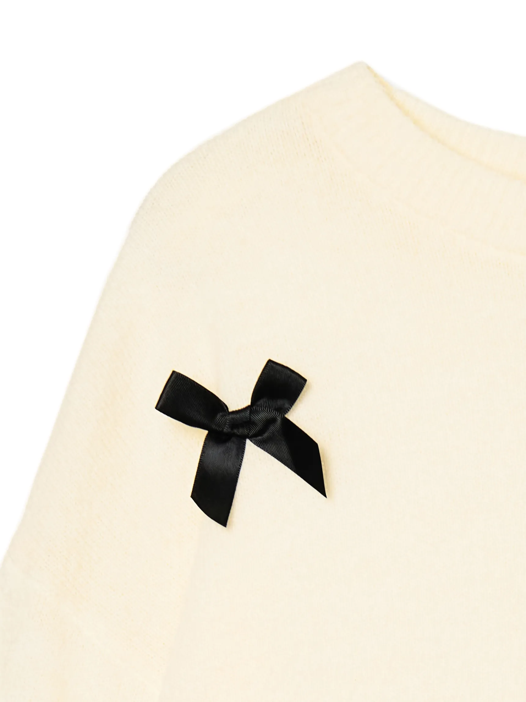 Fashion Cropp sweter z kokardkami kremowy