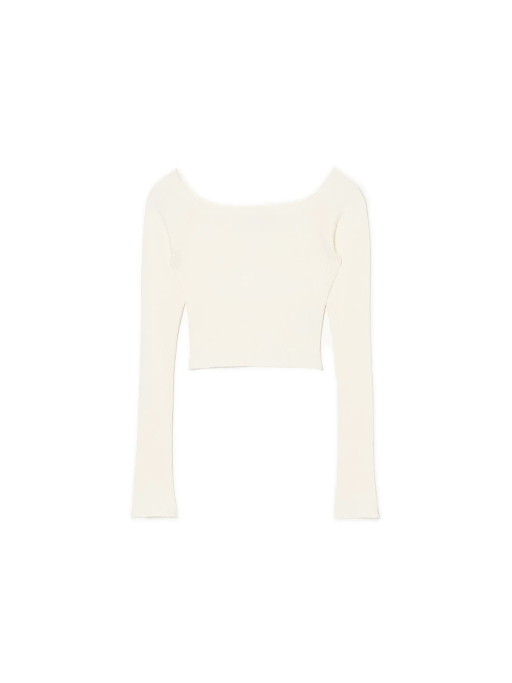Best Cropp sweter z odkrytymi ramionami kremowy