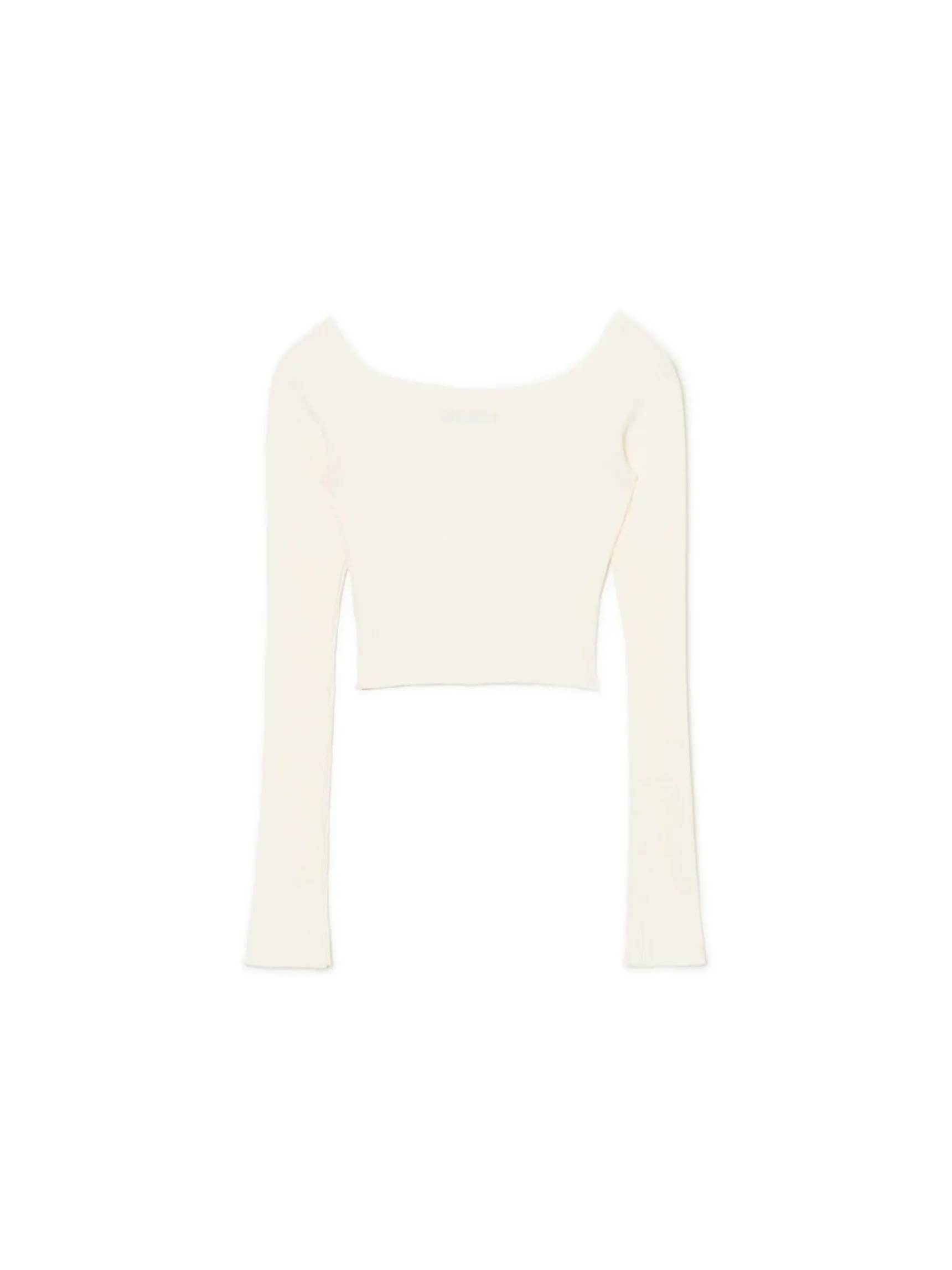 Best Cropp sweter z odkrytymi ramionami kremowy