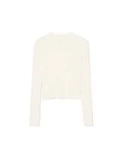 Sale Cropp sweter z półgolfem kremowy