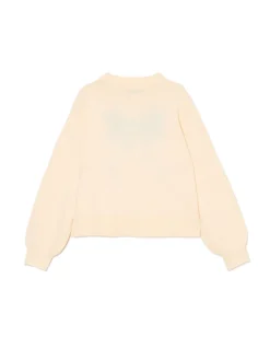 New Cropp sweter ze wstążką kremowy