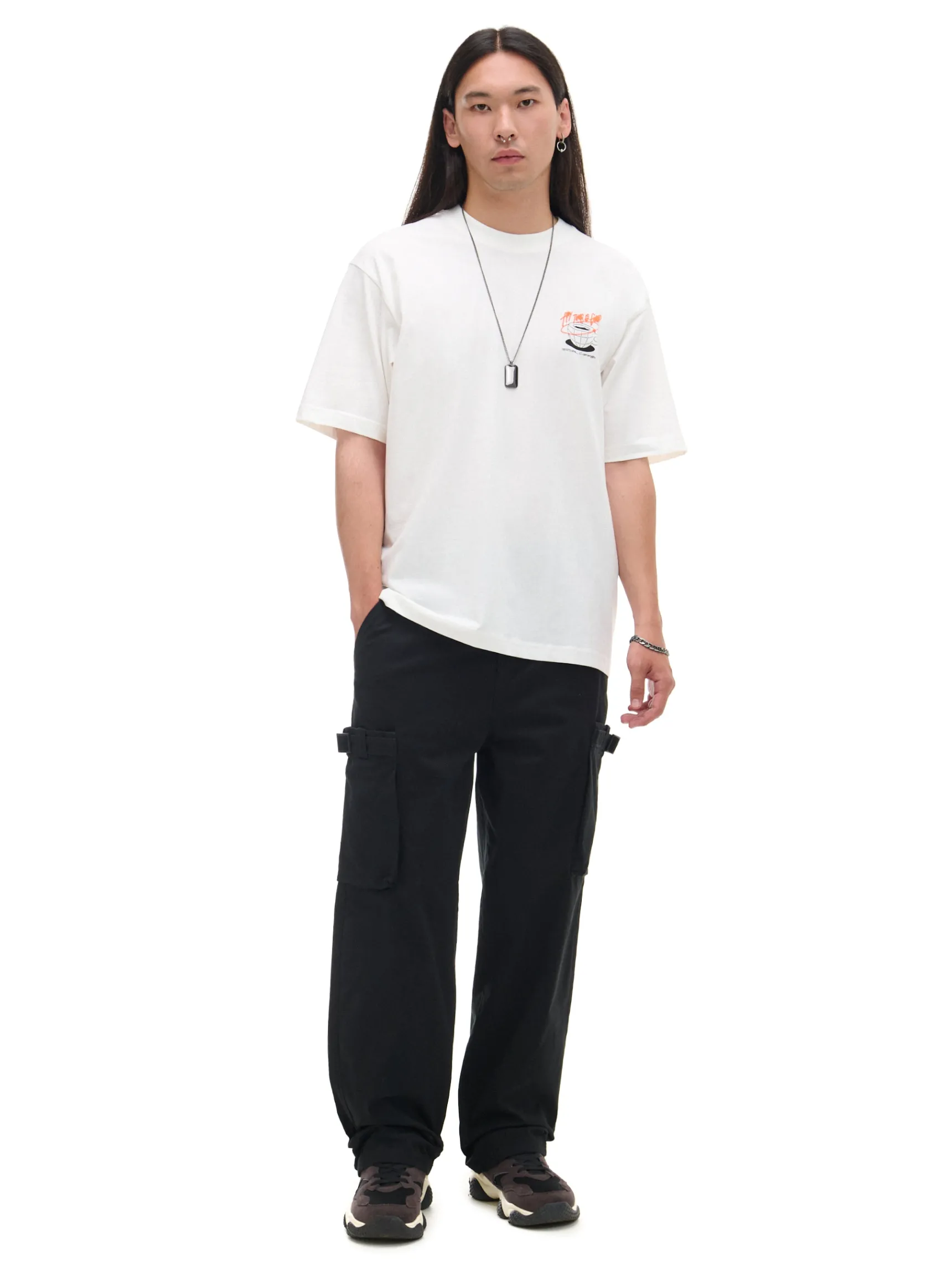 Outlet Cropp T-shirt z kawą kremowy