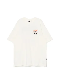 Outlet Cropp T-shirt z kawą kremowy