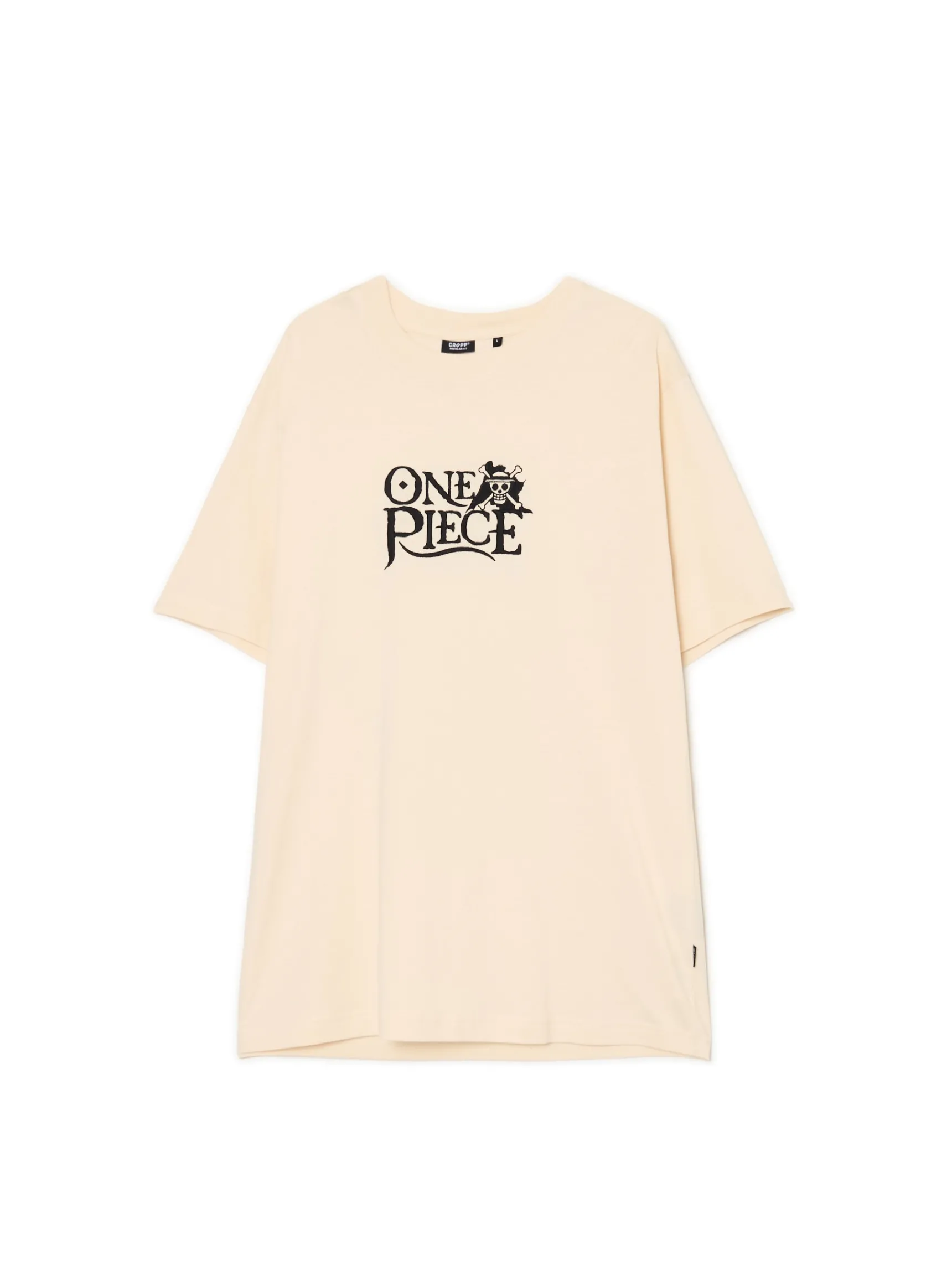 Discount Cropp T-shirt z nadrukiem One Piece kremowy