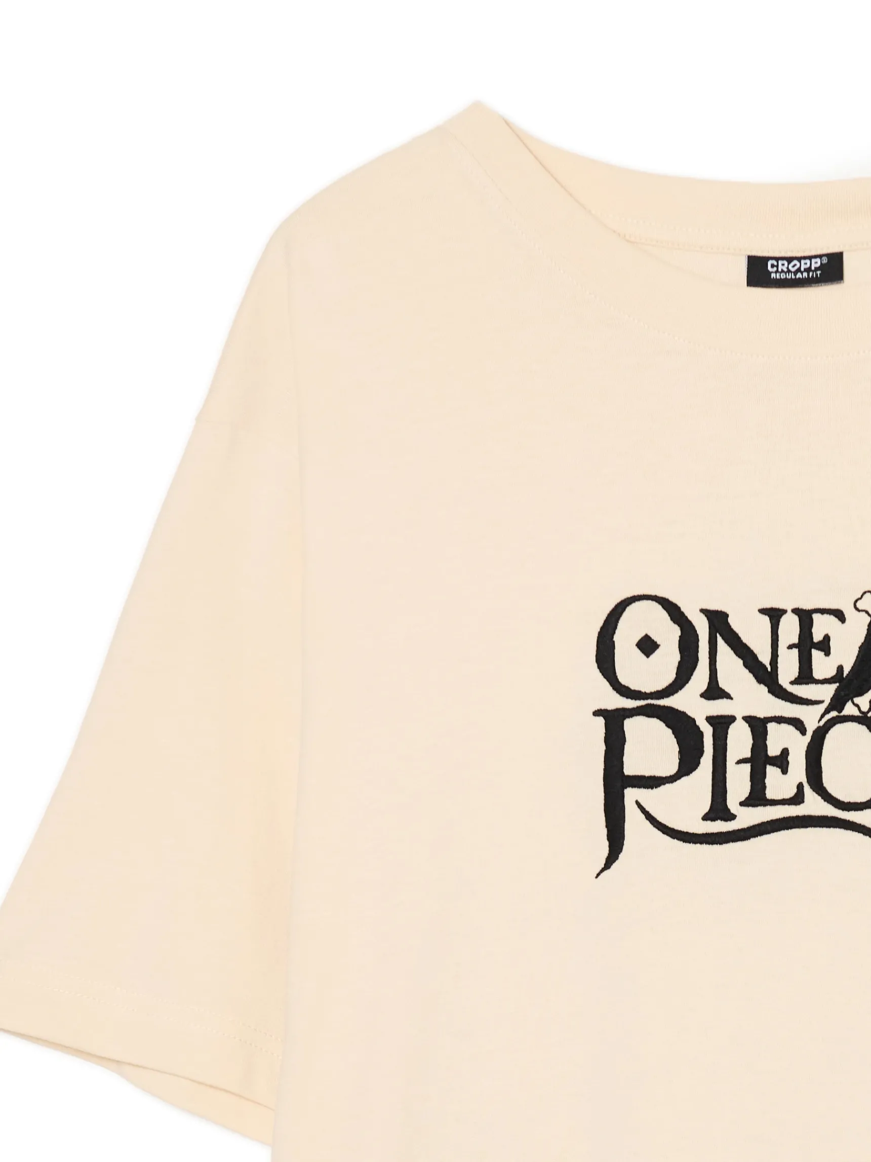 Discount Cropp T-shirt z nadrukiem One Piece kremowy