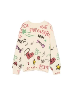 Clearance Cropp świąteczny sweter kremowy