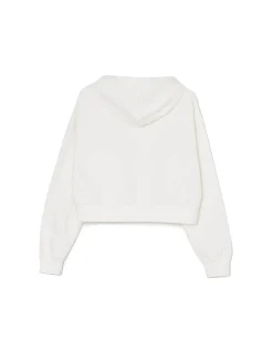 Fashion Cropp Krótka biała bluza z motylem biały