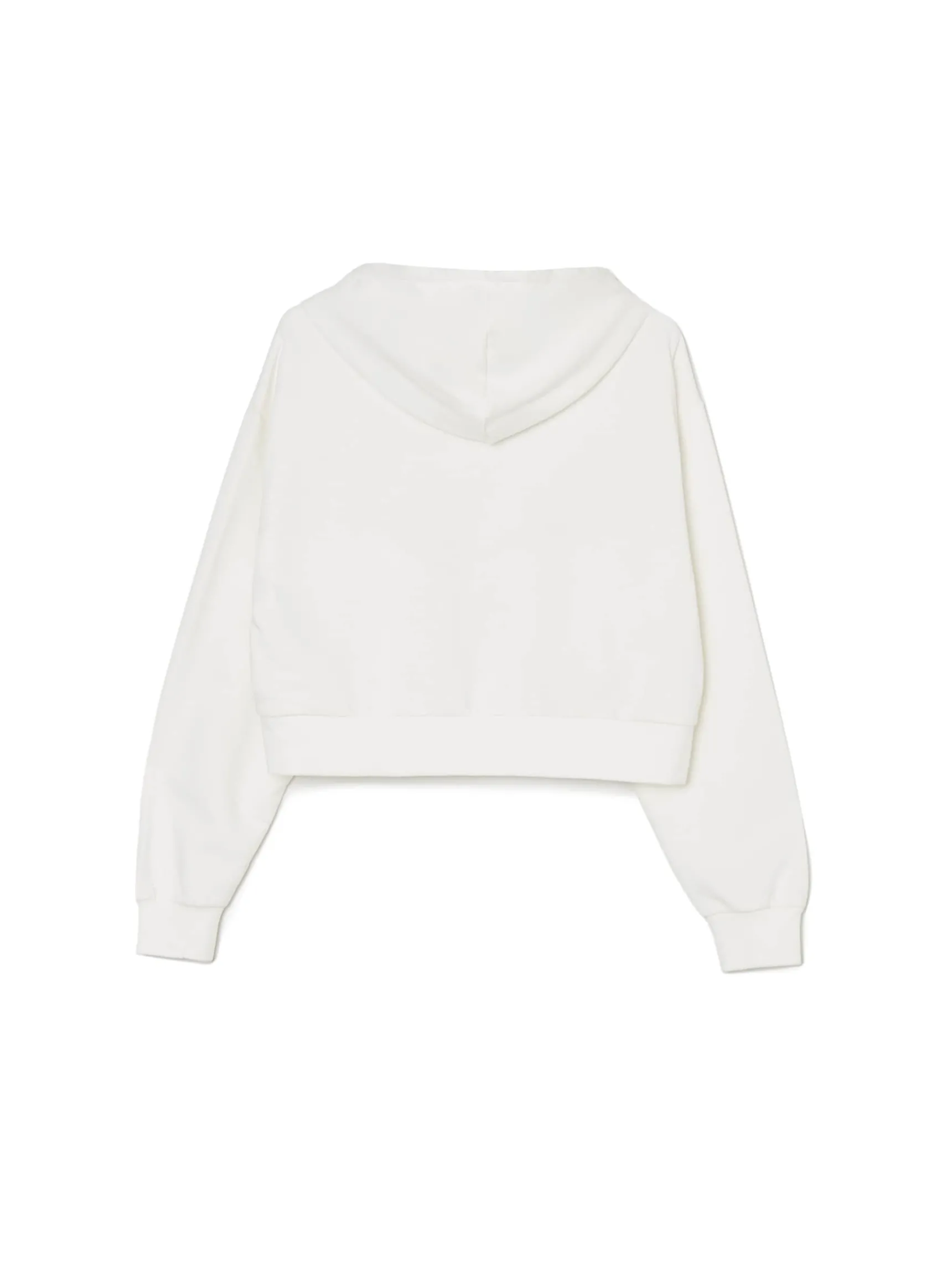 Fashion Cropp Krótka biała bluza z motylem biały