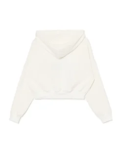 Fashion Cropp Krótka bluza ze spranym nadrukiem kremowy