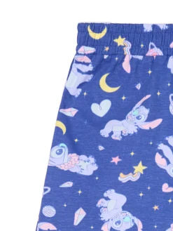 New Cropp Krótka dwuczęściowa piżama ze Stitchem niebieski