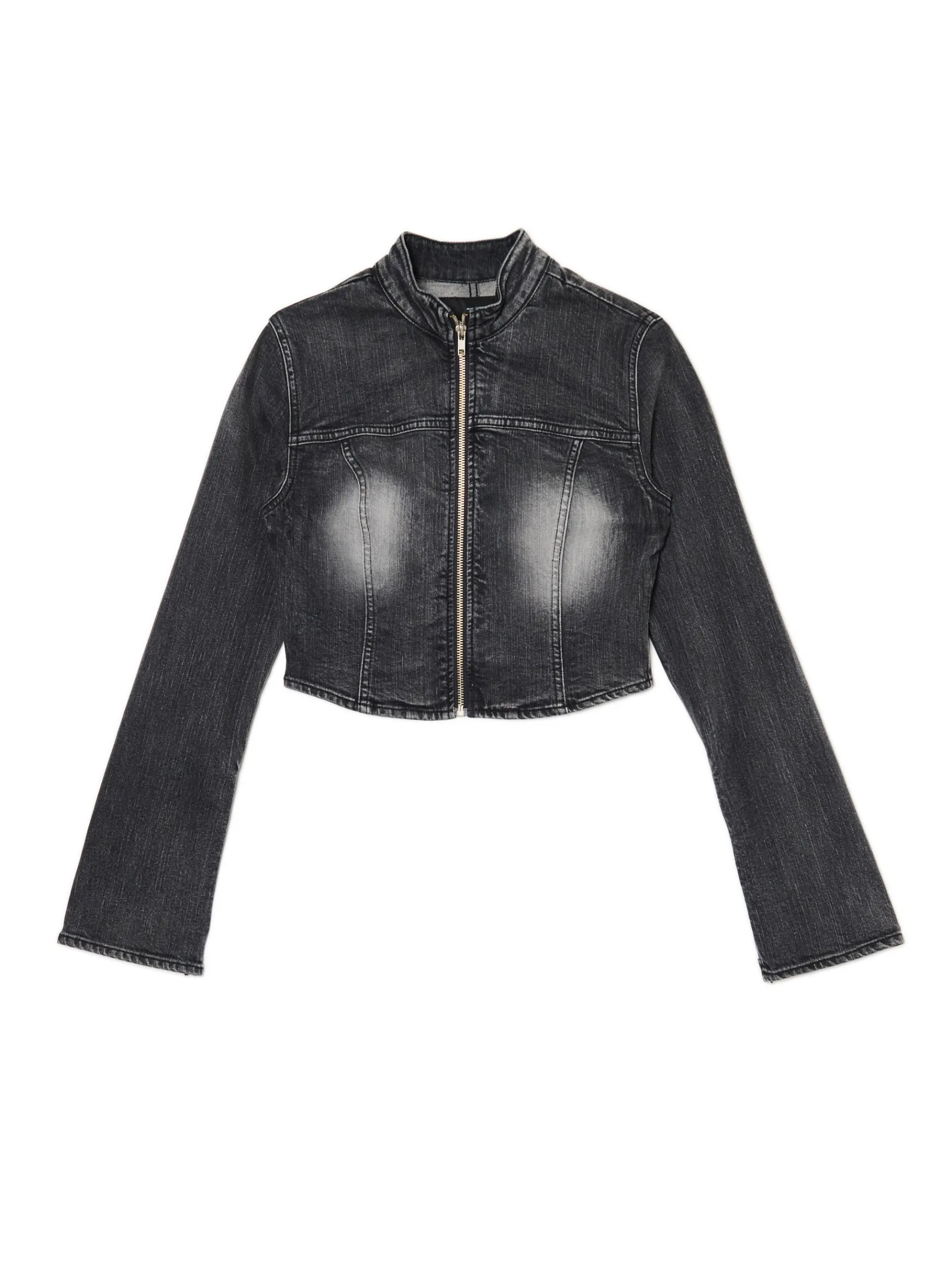 Discount Cropp Krótka jeansowa kurtka czarny