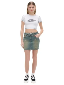 Online Cropp Krótki T-shirt biały