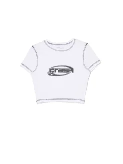 Online Cropp Krótki T-shirt biały