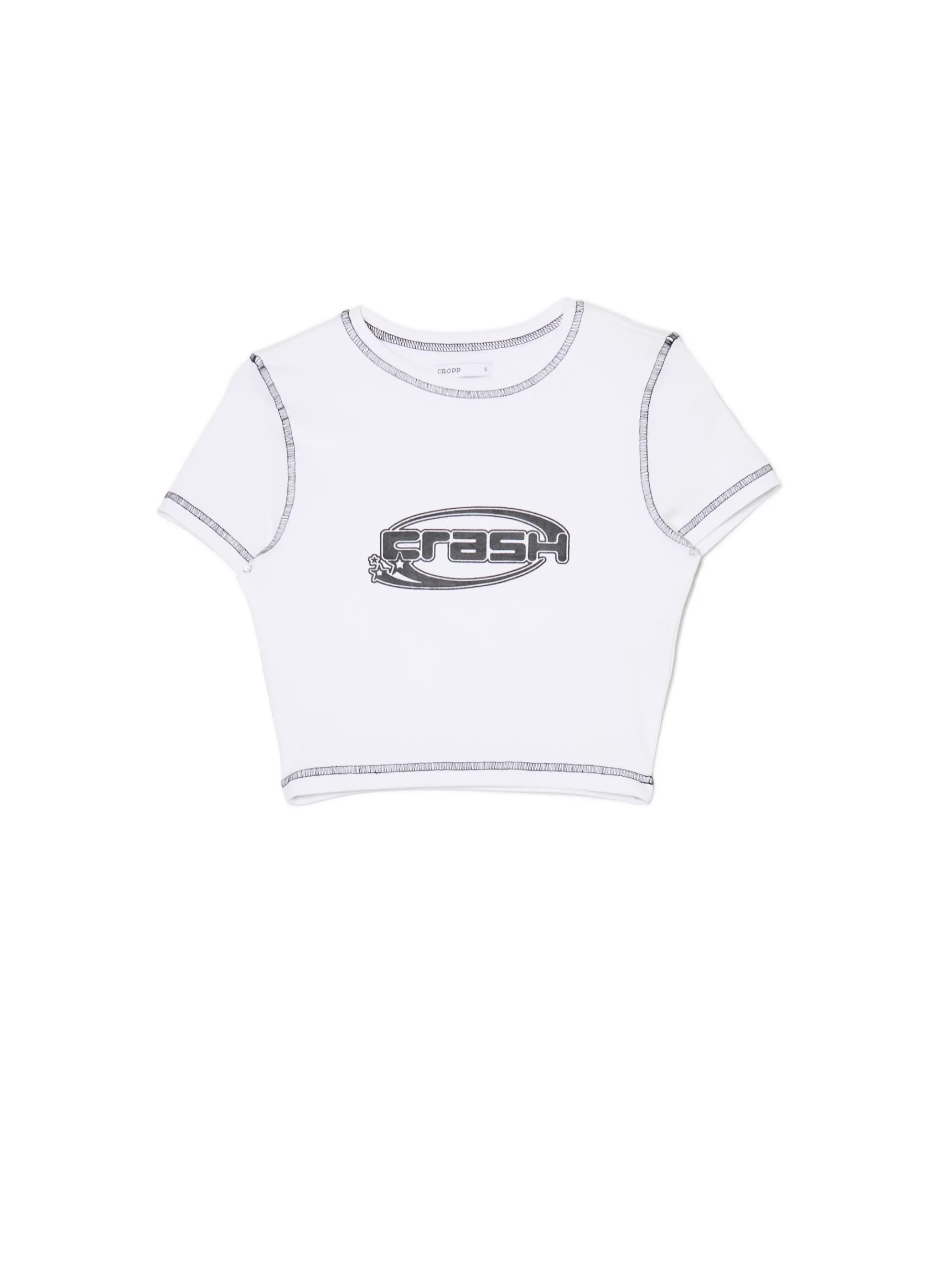 Online Cropp Krótki T-shirt biały