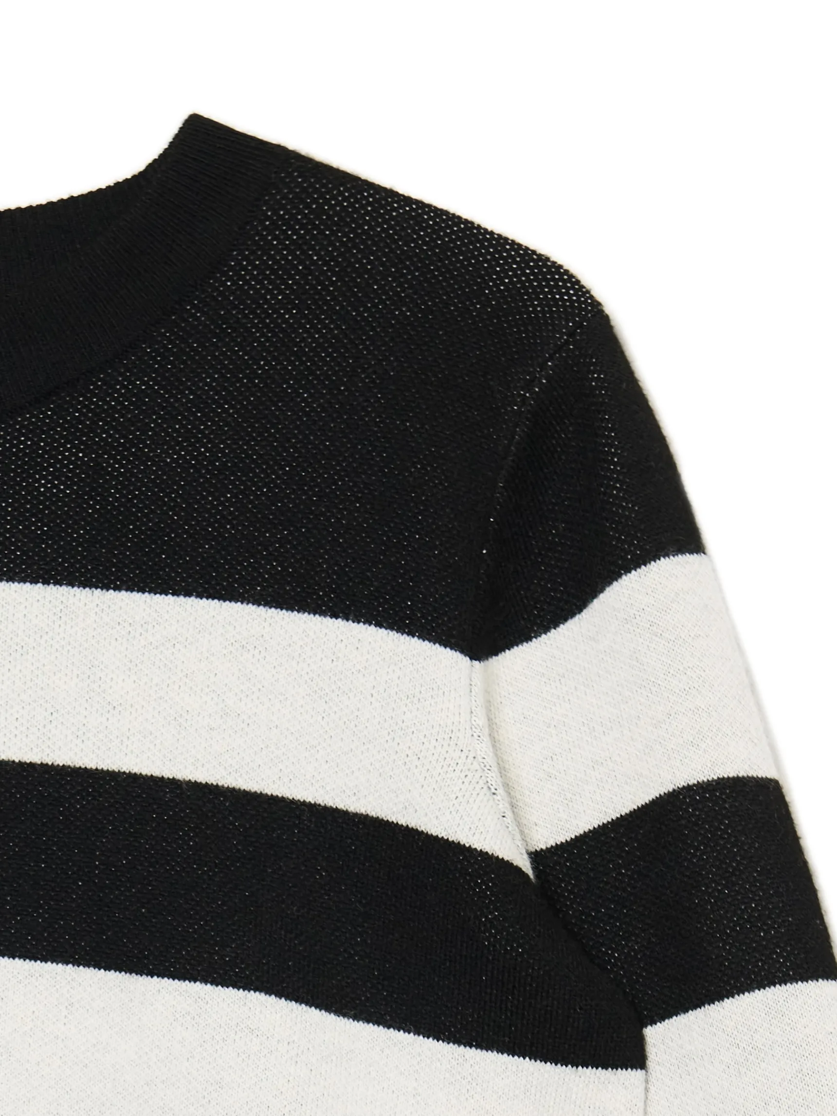 New Cropp Krótki sweter w paski czarny