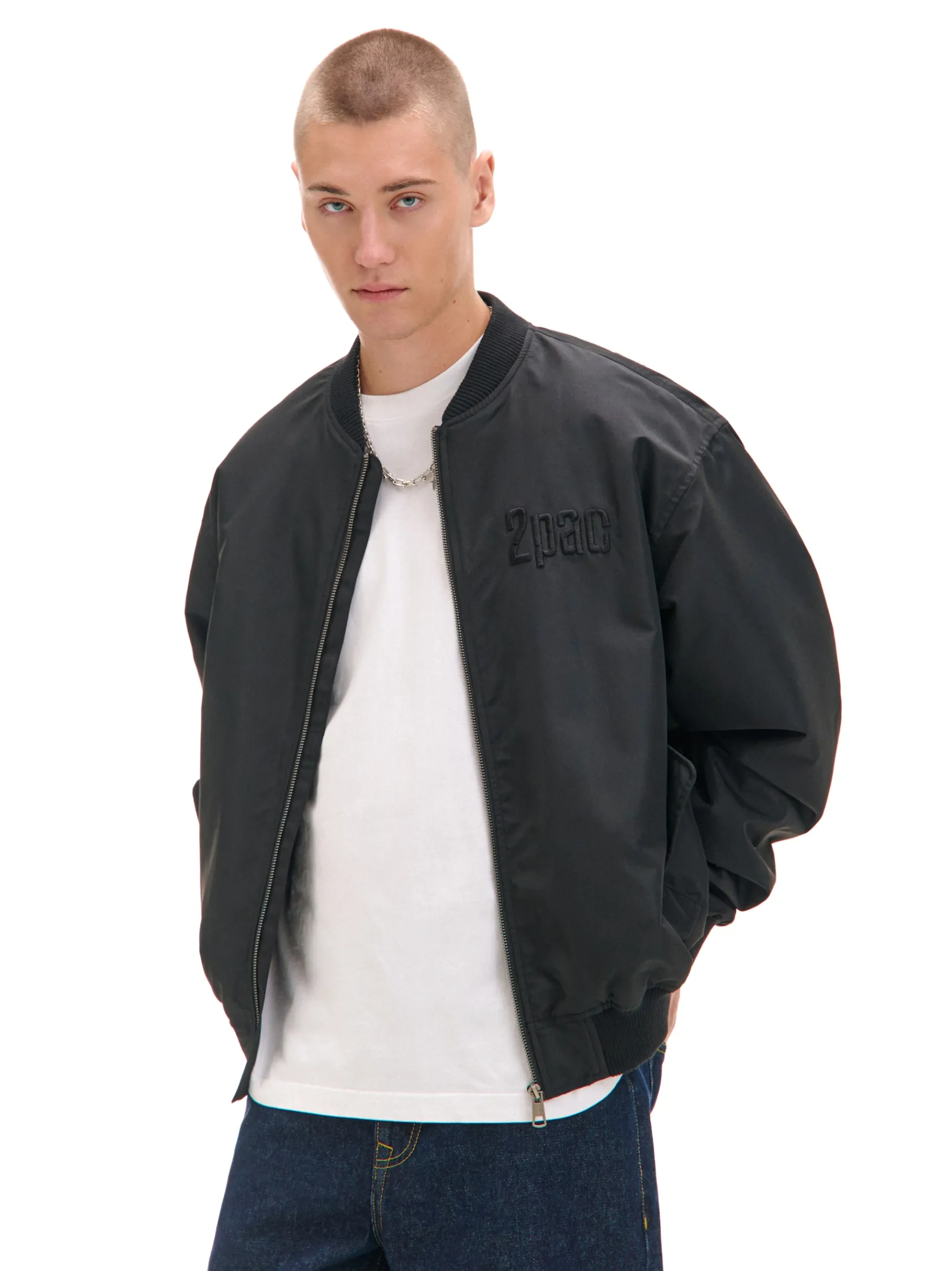 New Cropp Kurtka bomber 2 Pac czarny