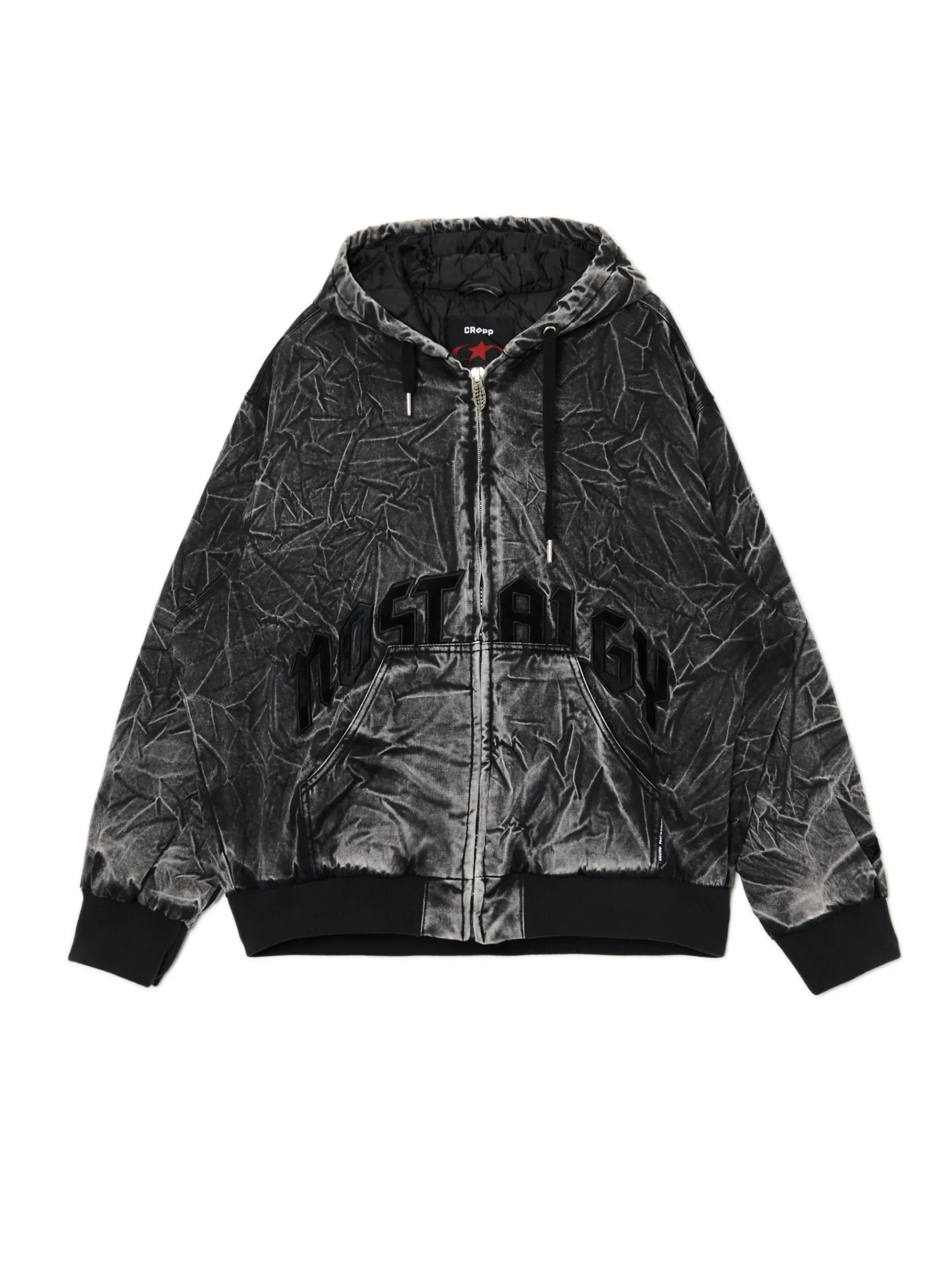Outlet Cropp Kurtka bomber typu hoodie czarny