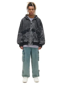 Outlet Cropp Kurtka bomber typu hoodie czarny