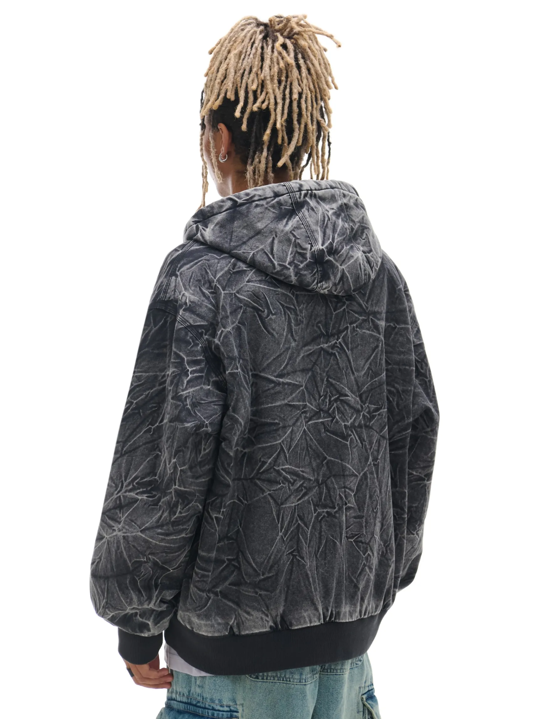Outlet Cropp Kurtka bomber typu hoodie czarny