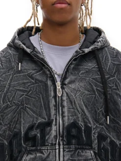 Outlet Cropp Kurtka bomber typu hoodie czarny
