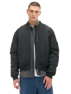 Best Cropp Kurtka bomber z kieszenią na rękawie czarny