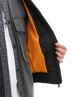 Best Cropp Kurtka bomber z kieszenią na rękawie czarny