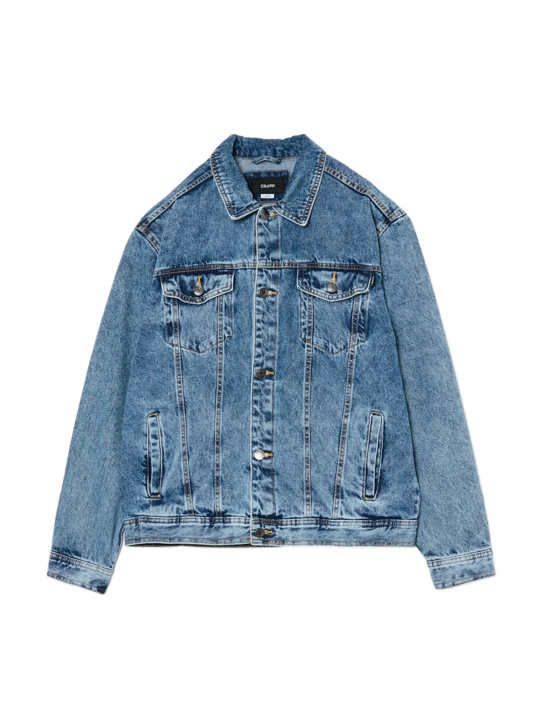 Outlet Cropp Kurtka jeansowa niebieski