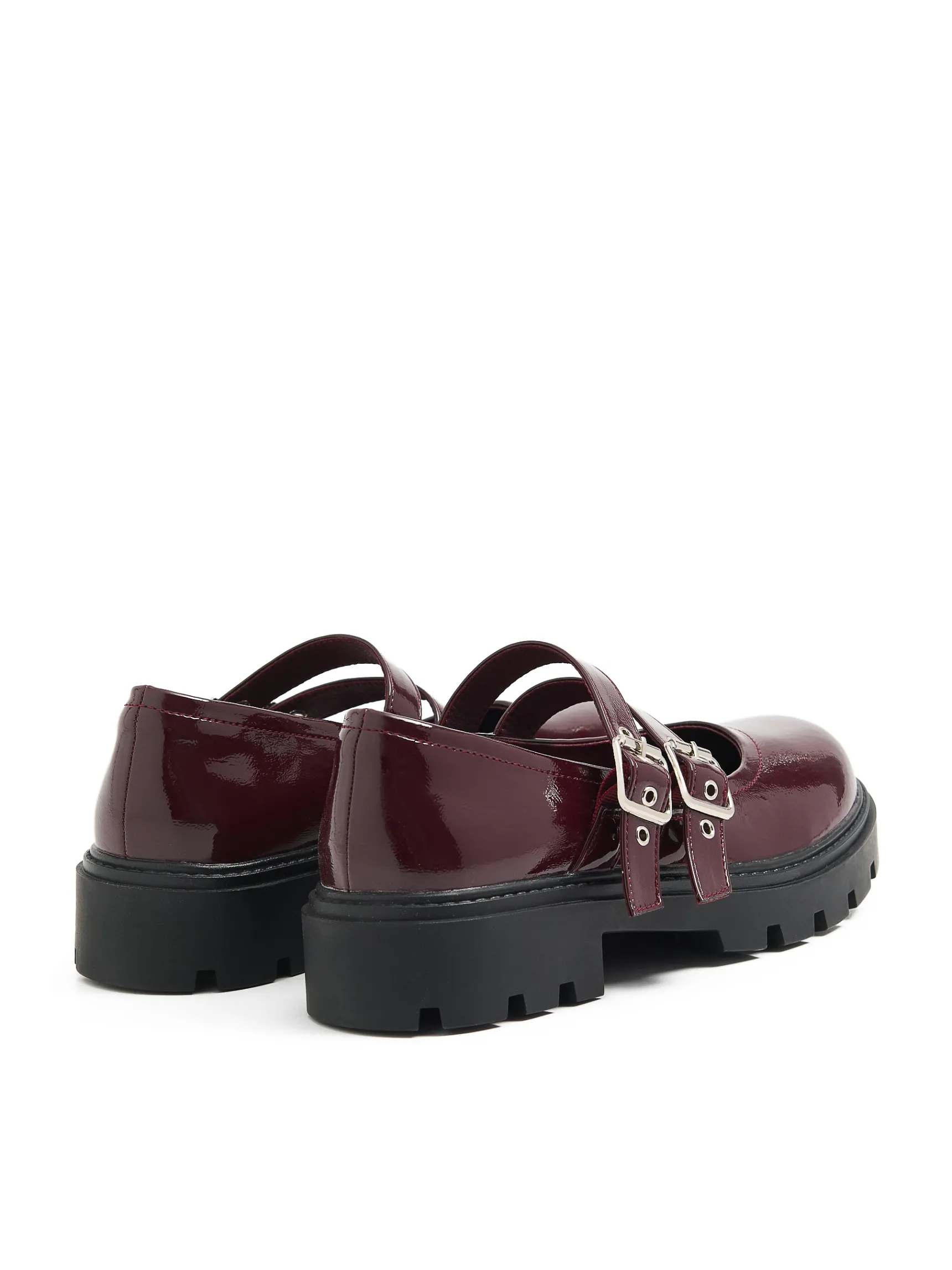 Fashion Cropp Lakierowane półbuty Mary Jane kasztanowy