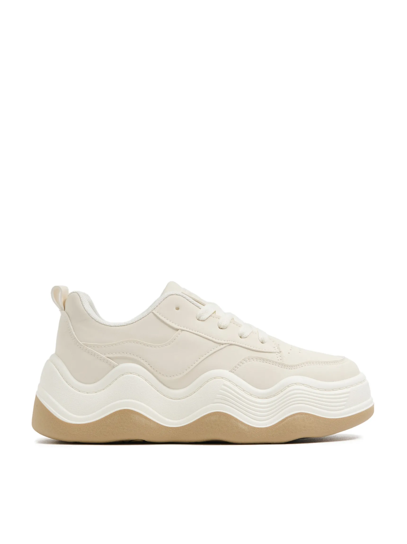 Outlet Cropp Lekkie sneakersy beżowy